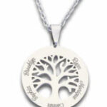 custom engraved tree of life pendant and chain