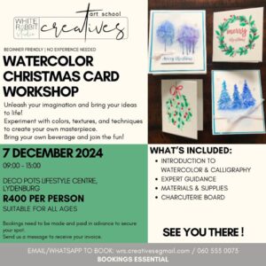 watercolor christmas card workshop