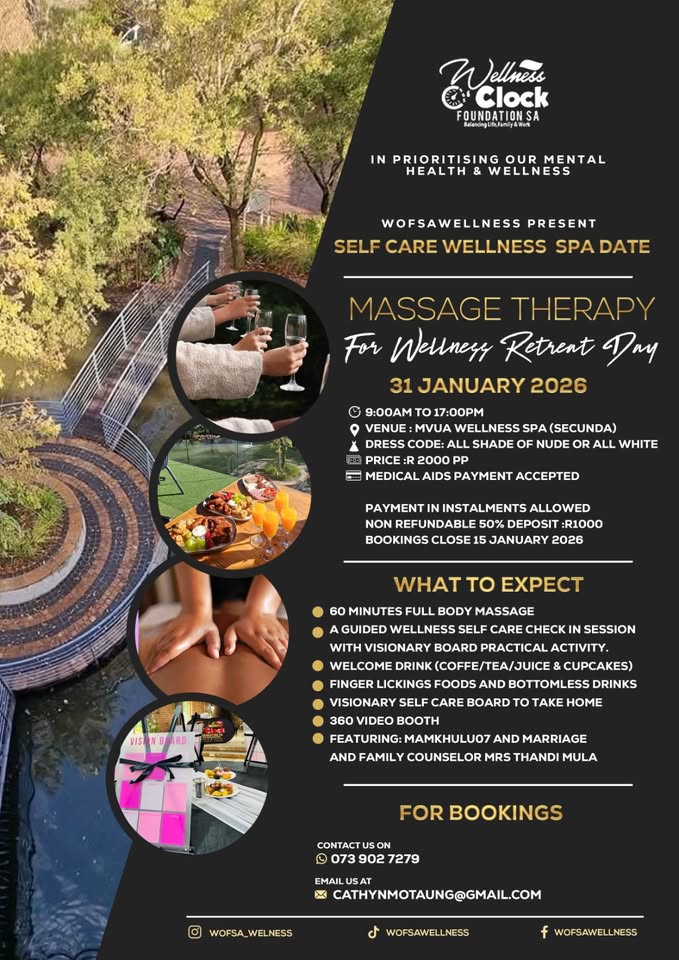 massage therapy for mental health & wellness (spa date)