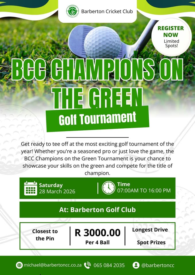 barberton cricket club golf day