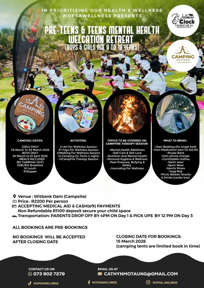 pre teens & teens mental health wellcation retreat
