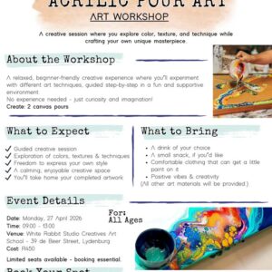 acrylic pour art art workshop