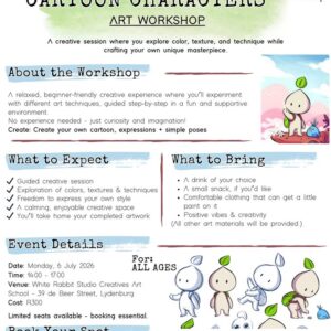 cartoon characters art workshop