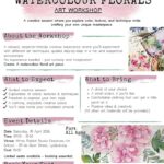watercolour florals art workshop