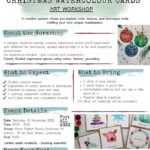 christmas watercolour card art workshop