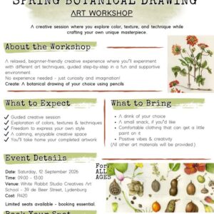 spring botanical drawing art workshop