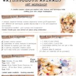watercolour animals art workshop