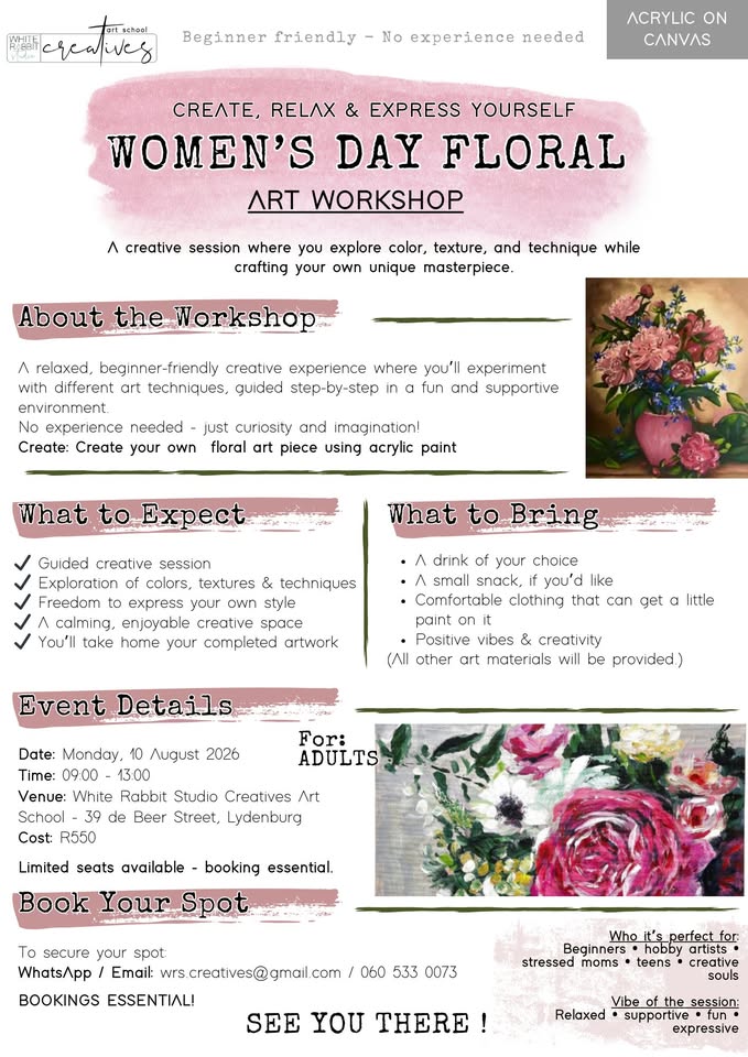 women's day floral art workshop