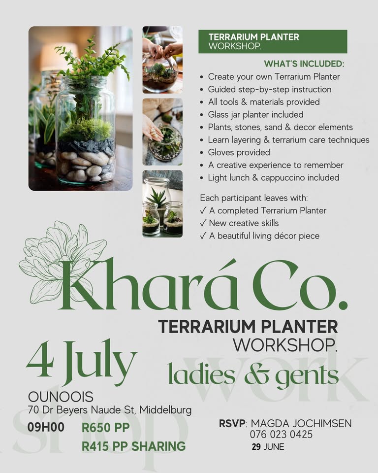 terrarium planter workshop