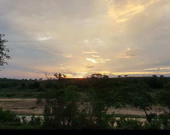 Sunset at Henk van Rooyen resort Marloth Park