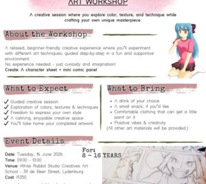 manga & anime drawing art workshop
