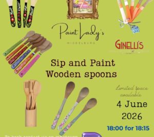 sip and paint wooden spoons